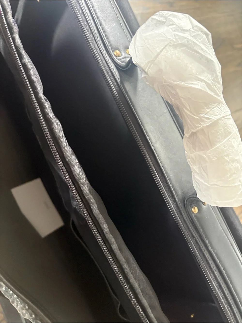 Classic Black Leather Briefcase with Gold Hardware- COACH